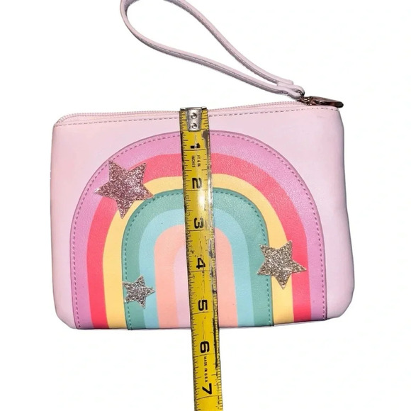 Guess Pink Rainbow And Star Charm Wristlet Bag - Picture 6 of 6